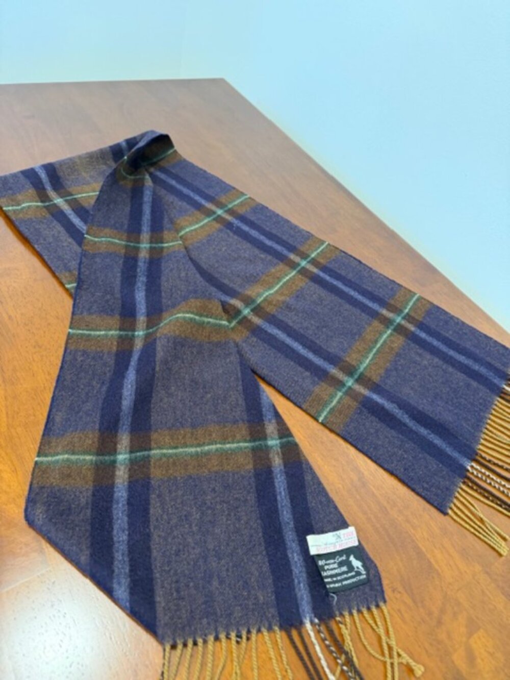 The Scotch House Pure Cashmere Unisex Plaid Scarf. - Picture 6 of 10